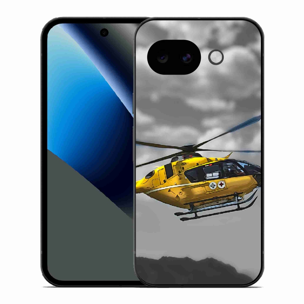 Gél védőhuzat mmCase a Google Pixel 10a készülékhez - sárga helikopter