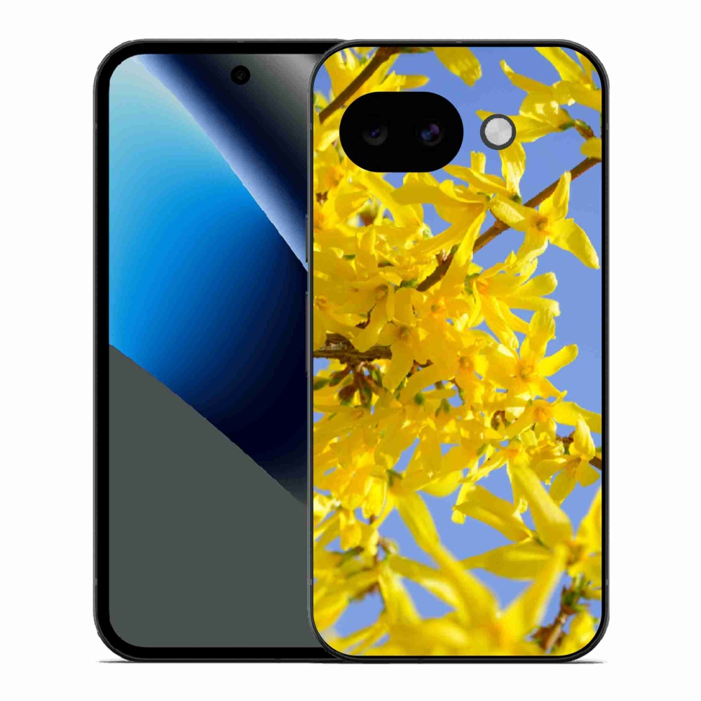 Gél védőhuzat mmCase a Google Pixel 10a készülékhez - sárga virágok