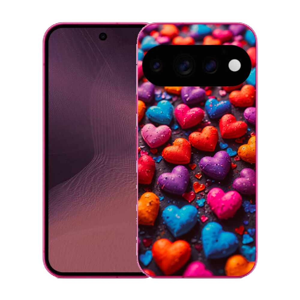 mmCase gél tok a Google Pixel 11-hez – színes szívek