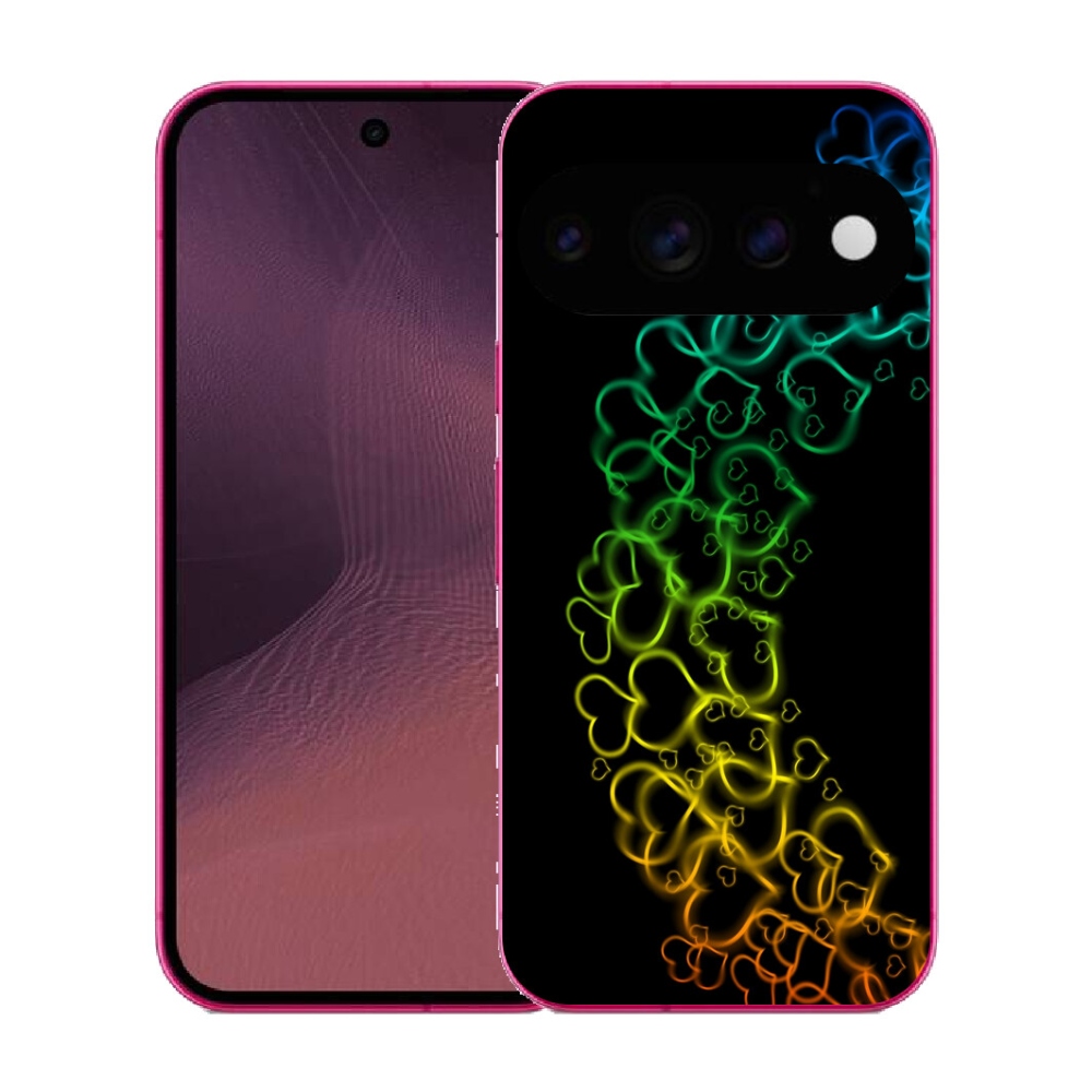 mmCase gél tok a Google Pixel 11-hez – színes szívecskék
