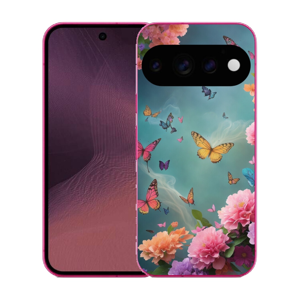 mmCase gél tok a Google Pixel 11-hez – színes virágok és pillangók