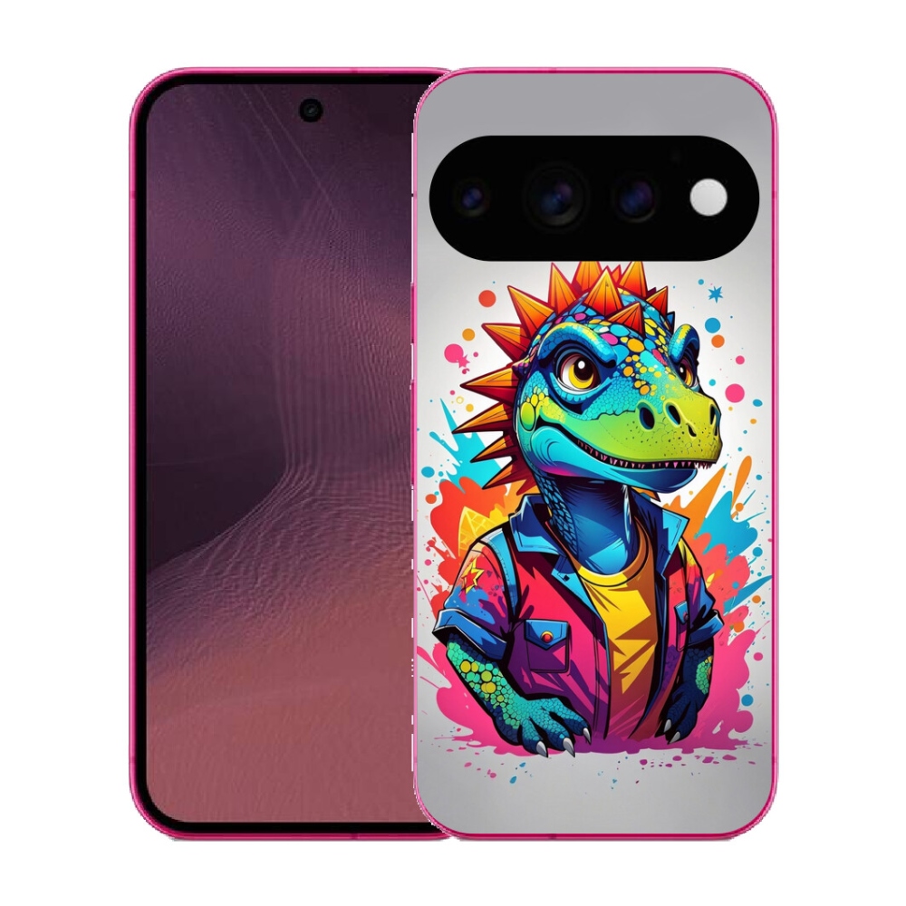 mmCase gél tok a Google Pixel 11-hez – színes dinoszaurusz