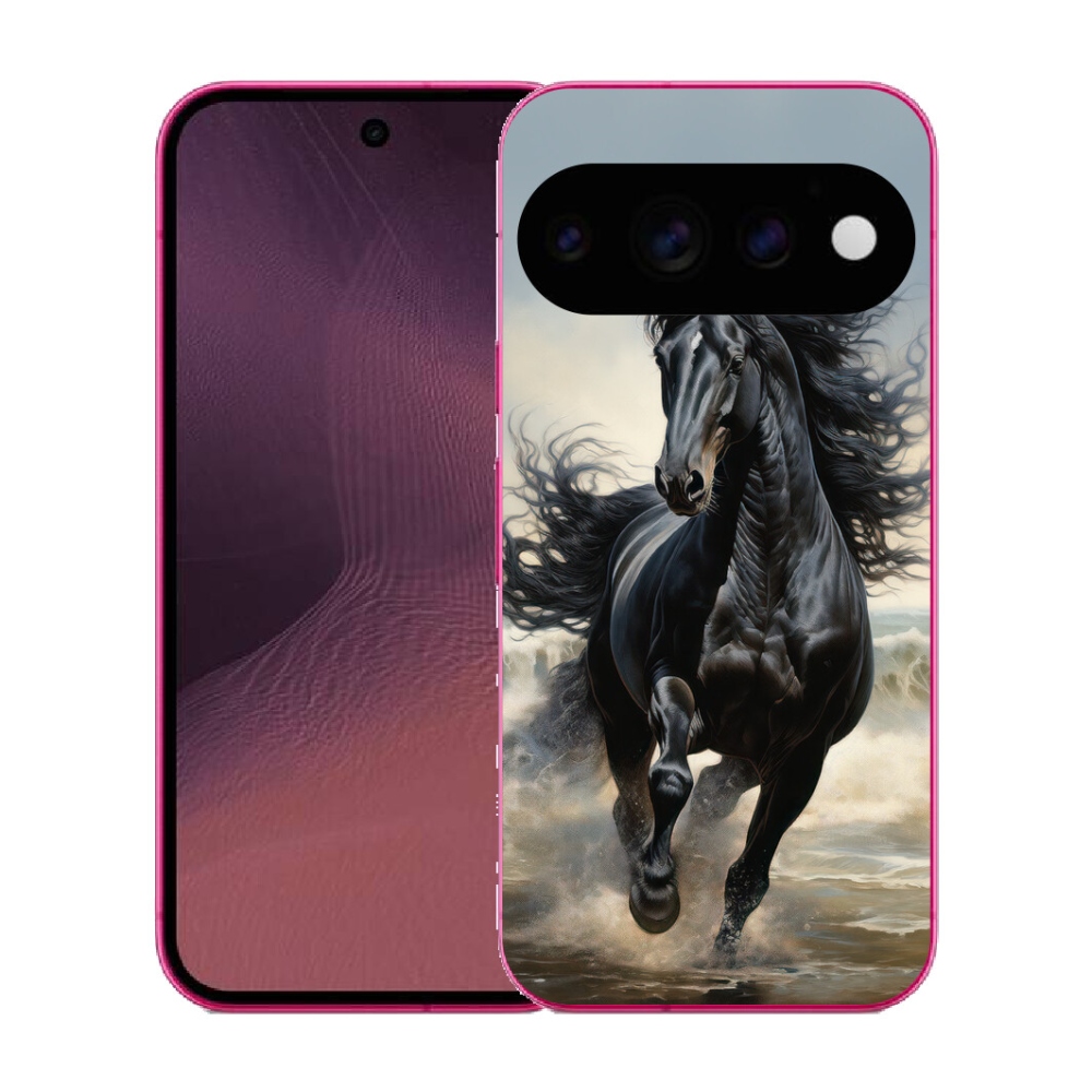 mmCase gél tok a Google Pixel 11-hez – futó fekete ló