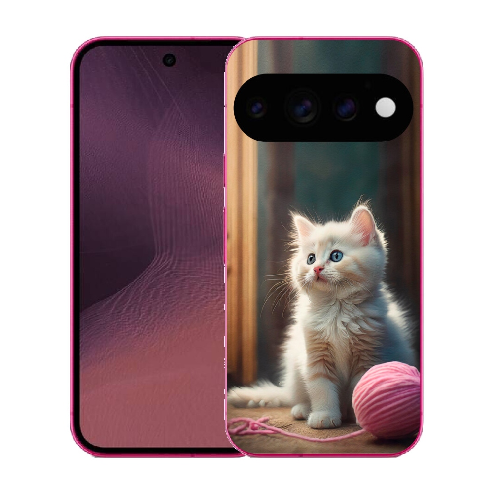 mmCase gél tok a Google Pixel 11-hez – fehér cica 2