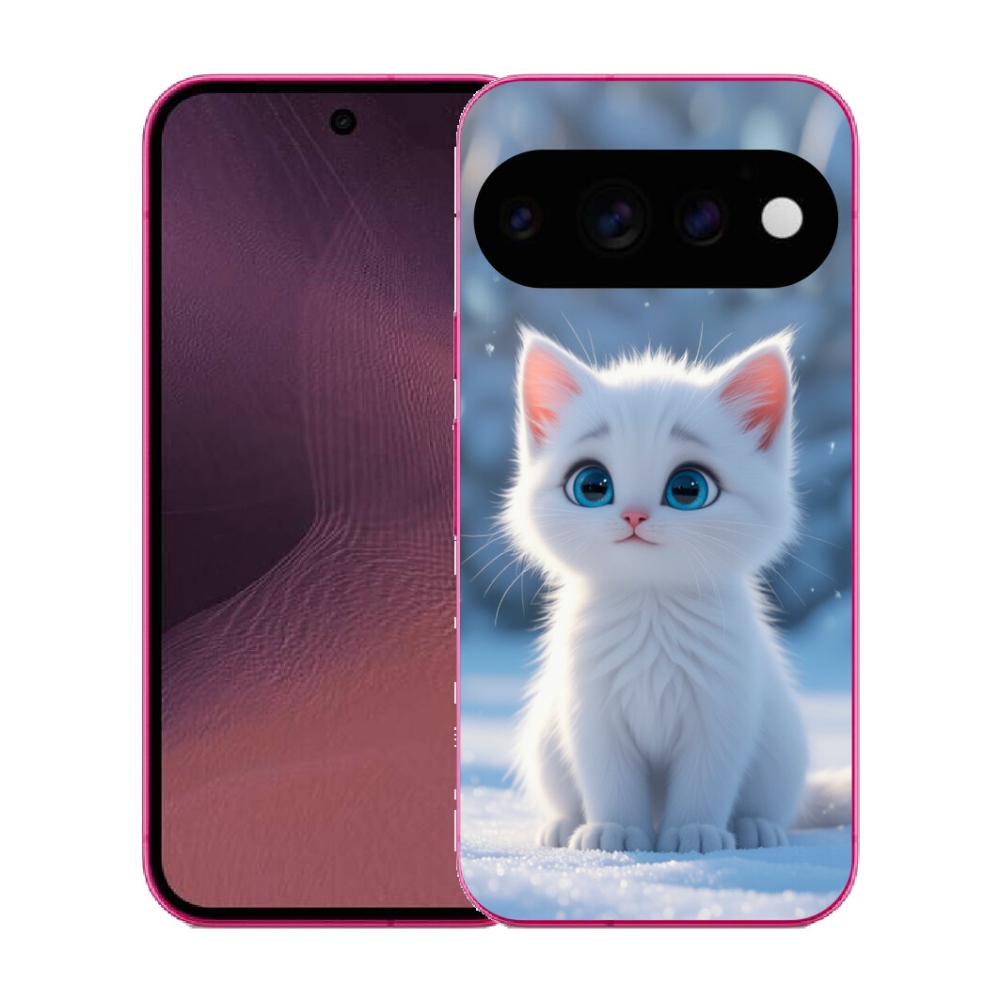 mmCase gél tok a Google Pixel 11-hez – fehér cica 3