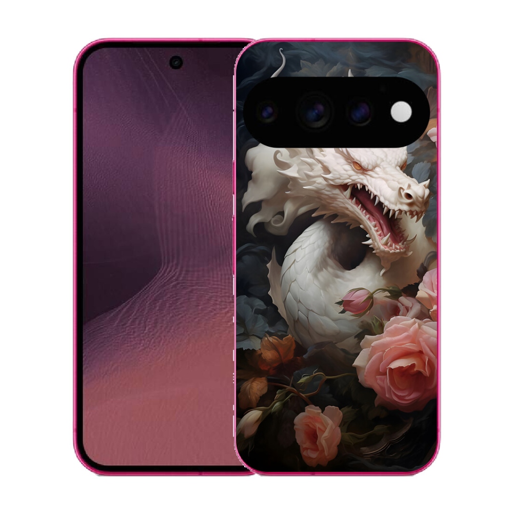 mmCase gél tok a Google Pixel 11-hez – fehér sárkány