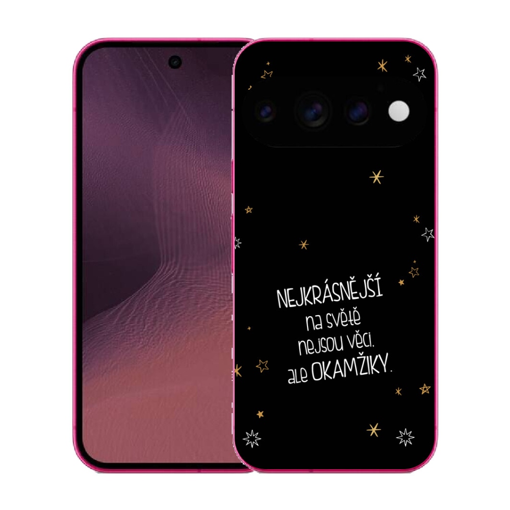 mmCase gél tok a Google Pixel 11-hez – idézet 4, fekete háttérrel