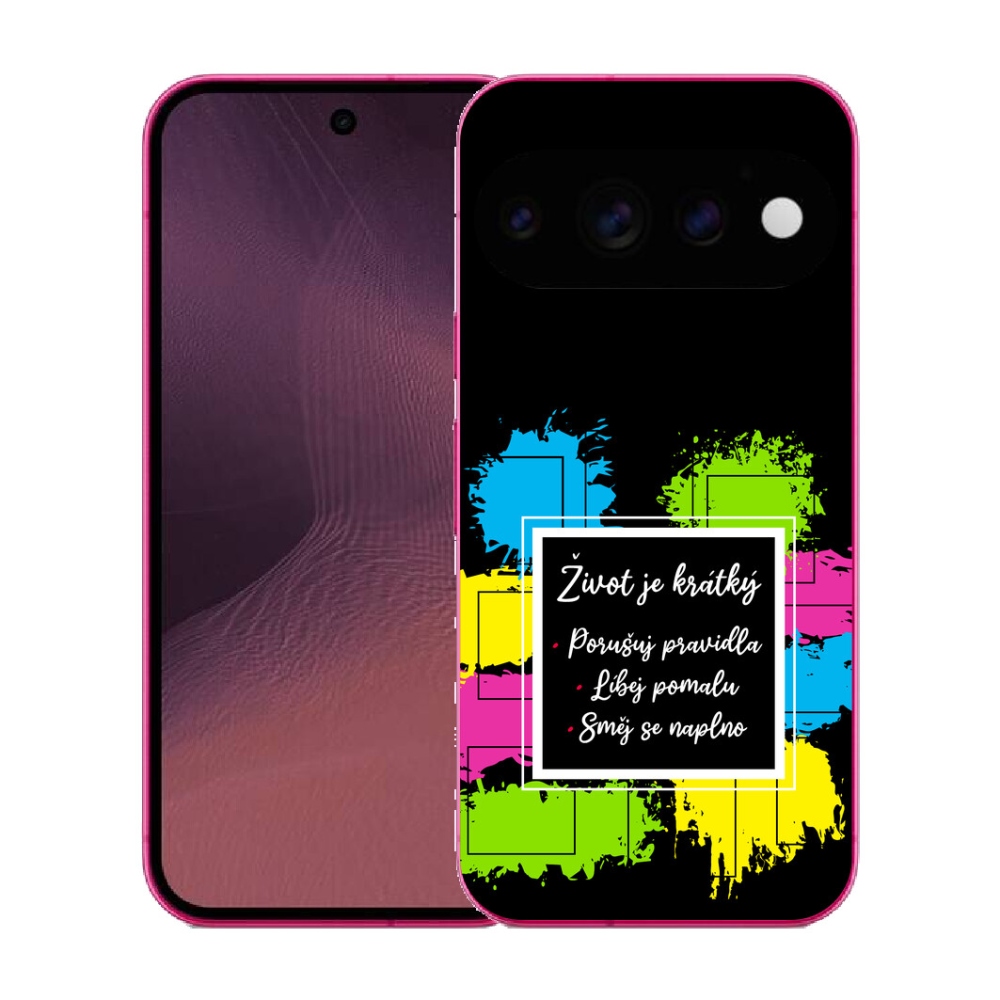 mmCase gél tok a Google Pixel 11-hez – idézet 5, fekete háttérrel