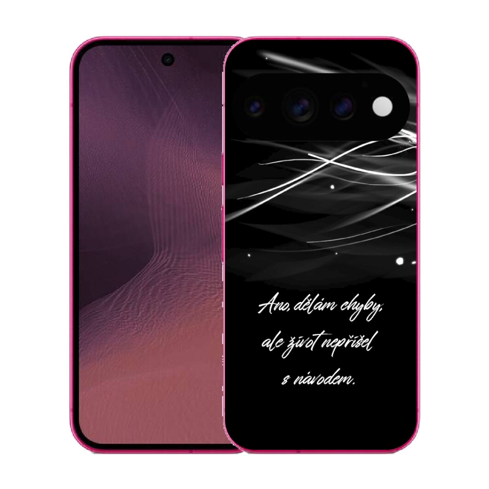 mmCase gél tok a Google Pixel 11-hez – idézet fekete háttérrel