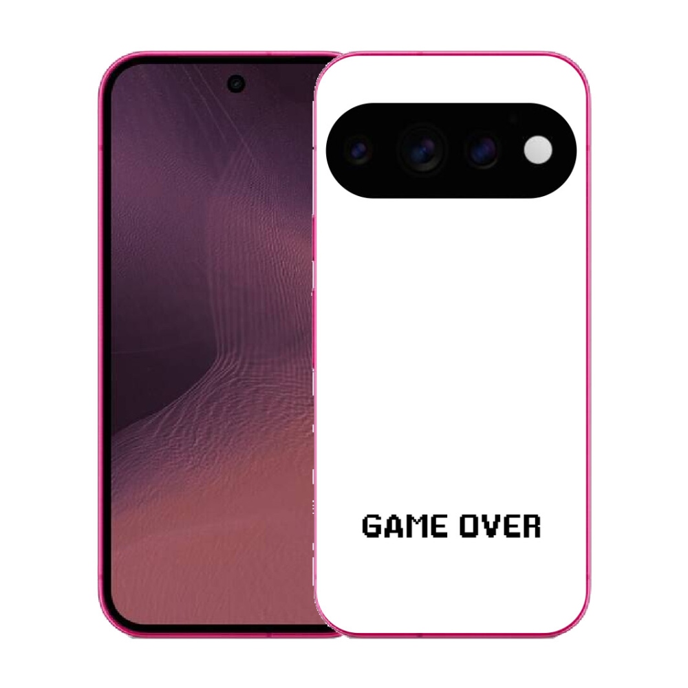 mmCase gél tok a Google Pixel 11-hez – „game over” fehér háttérrel