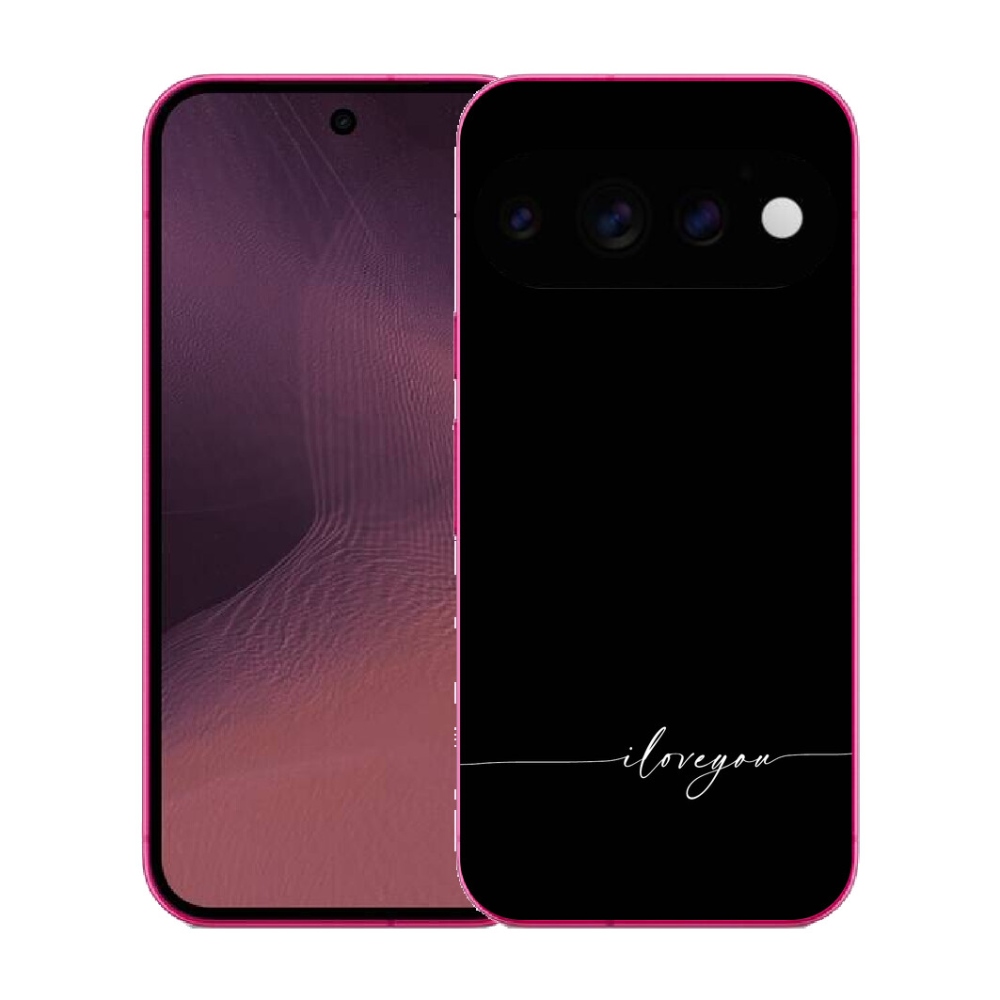 mmCase gél tok a Google Pixel 11-hez – „I love you” fekete háttérrel