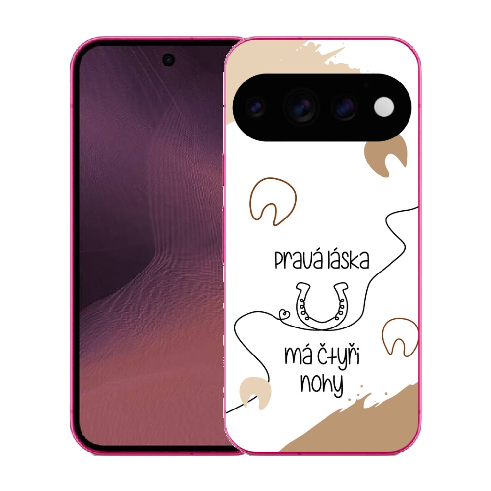 mmCase gél tok a Google Pixel 11-hez – ló motívum, fehér háttér