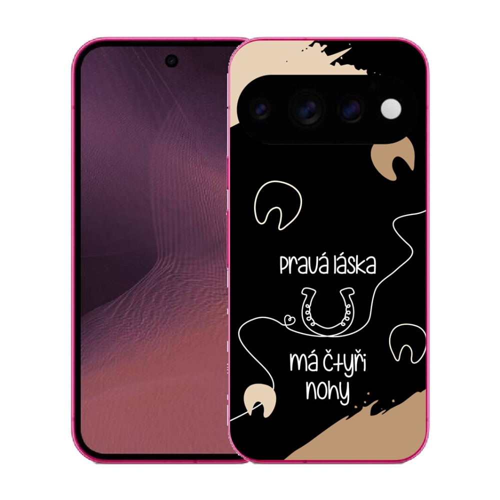 mmCase gél tok a Google Pixel 11-hez – ló motívum, fekete háttér
