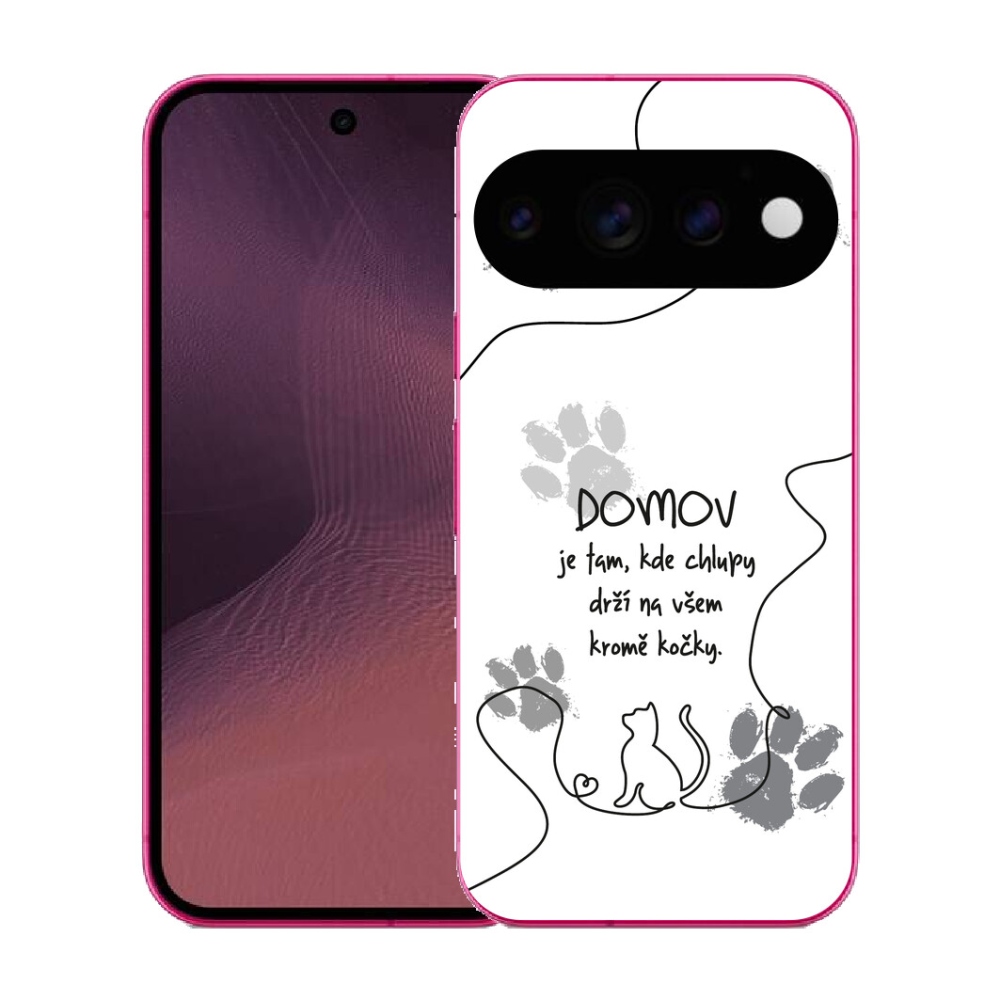 mmCase gél tok a Google Pixel 11-hez – macskás motívum, fehér háttér