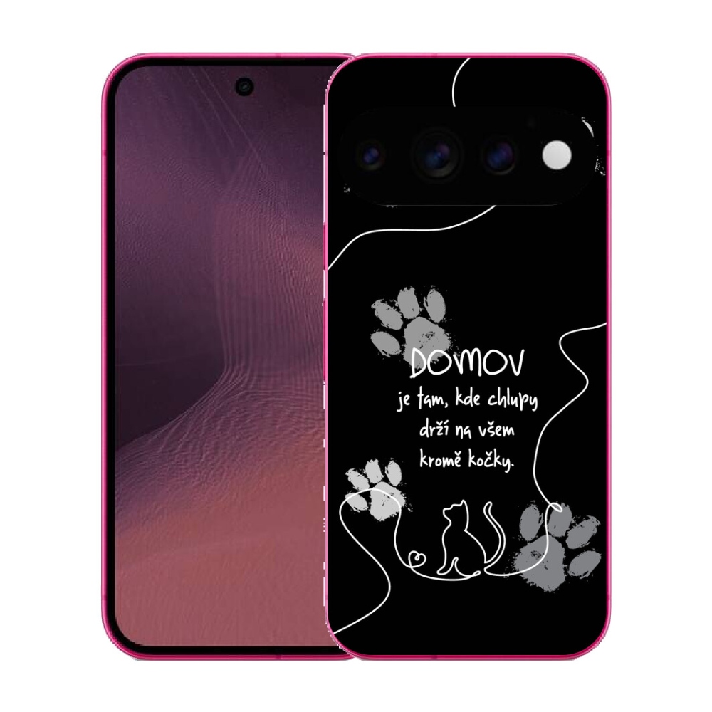 mmCase gél tok a Google Pixel 11-hez – macskás motívum, fekete háttér