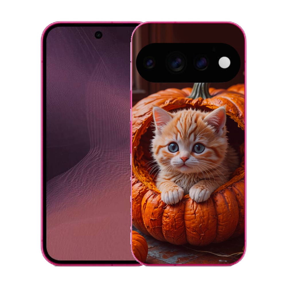 mmCase gél tok a Google Pixel 11-hez – cica és sütőtök 2