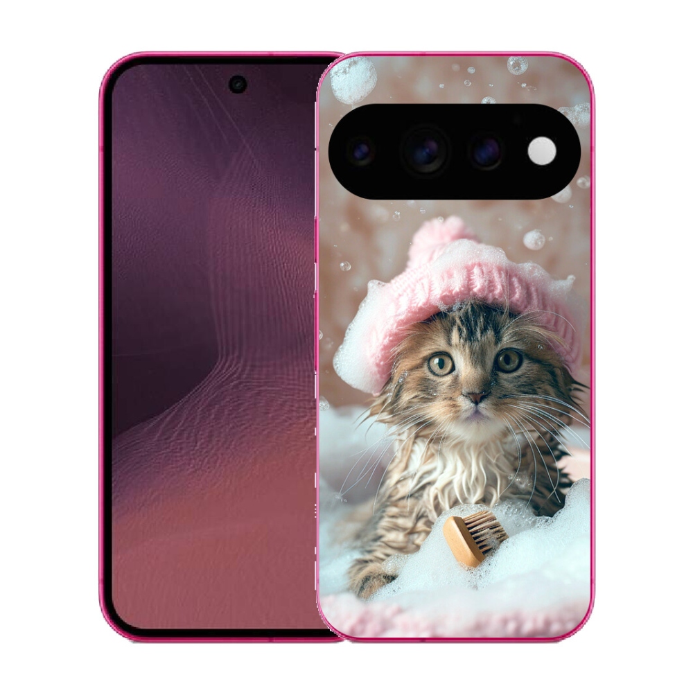 mmCase gél tok a Google Pixel 11-hez – cica és fürdő