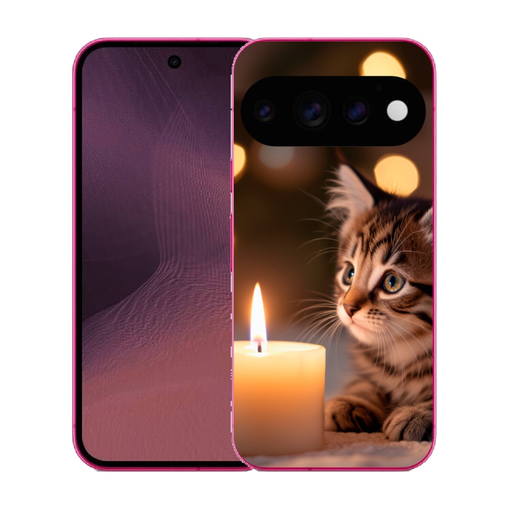 mmCase gél tok a Google Pixel 11-hez – cica és gyertya