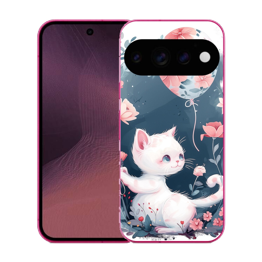 mmCase géltok a Google Pixel 11-hez – cica léggömbbel