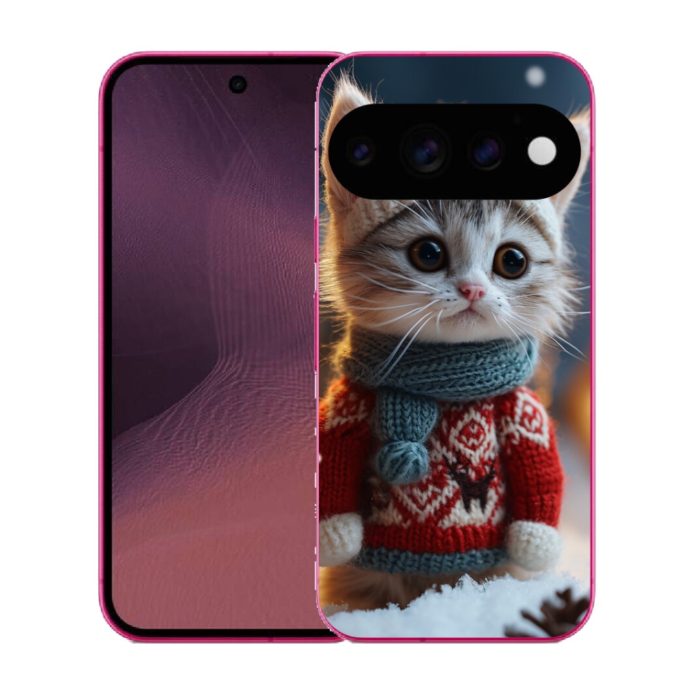 mmCase gél tok a Google Pixel 11-hez – pulóveres cica
