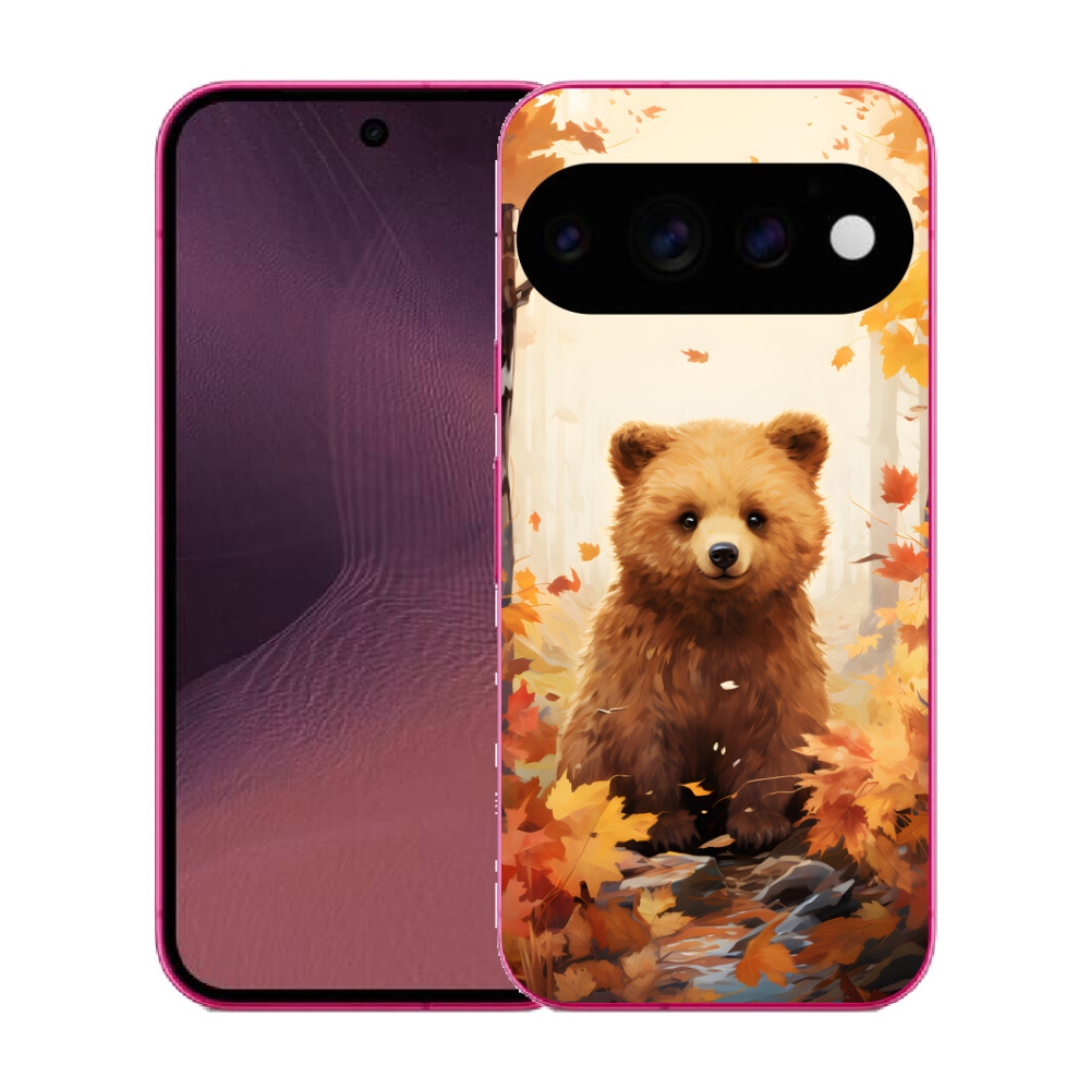 mmCase gél tok a Google Pixel 11-hez – medve az erdőben
