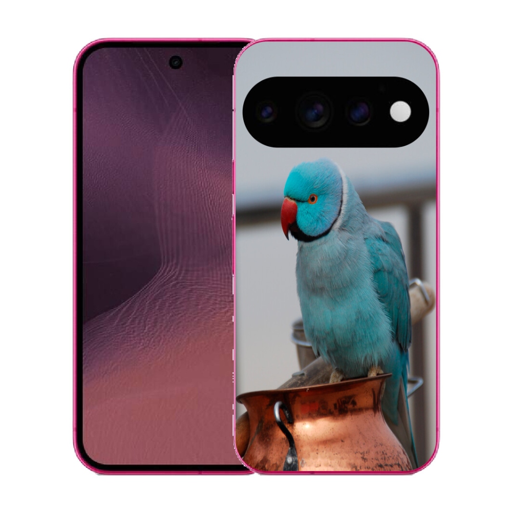 mmCase géltok a Google Pixel 11-hez – kék alexandri papagáj