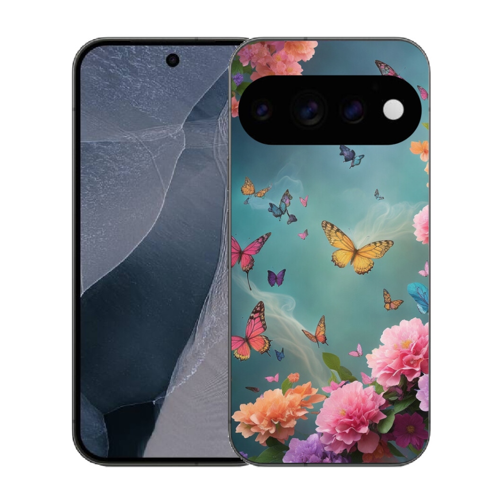mmCase géltok a Google Pixel 11 Pro-hoz – színes virágok és pillangók