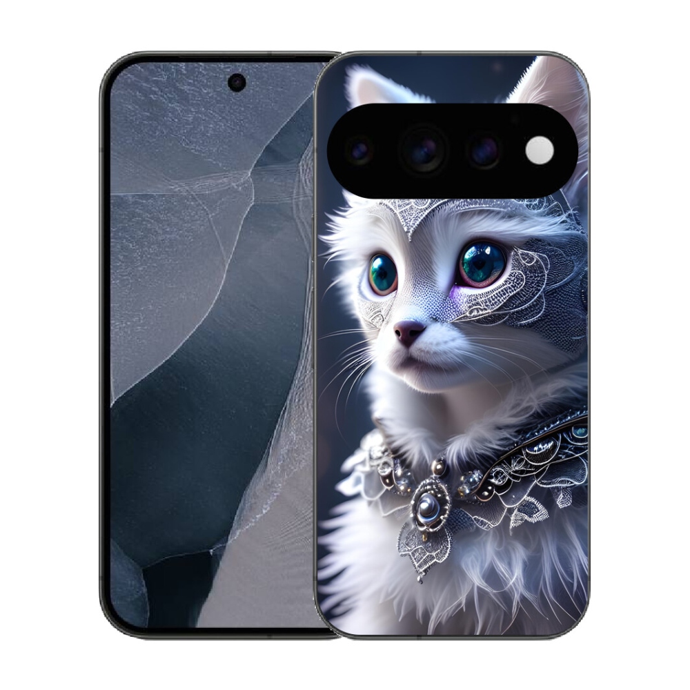 mmCase gél tok a Google Pixel 11 Pro-hoz – fehér macska