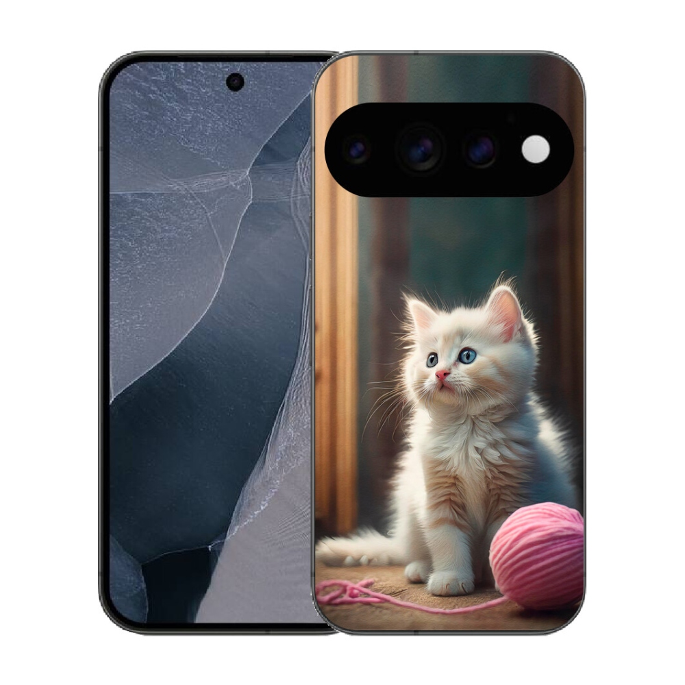 mmCase gél tok a Google Pixel 11 Pro-hoz – fehér cica 2