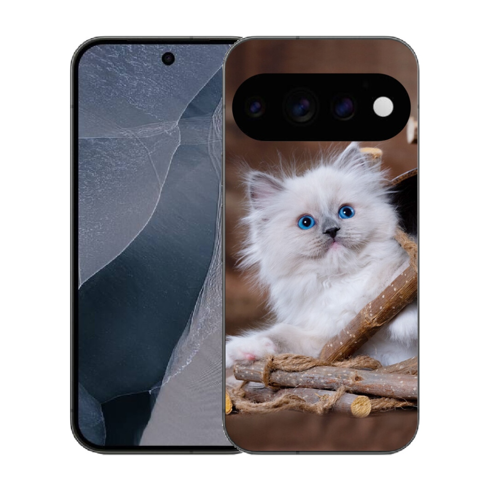 mmCase gél tok a Google Pixel 11 Pro-hoz – fehér cica