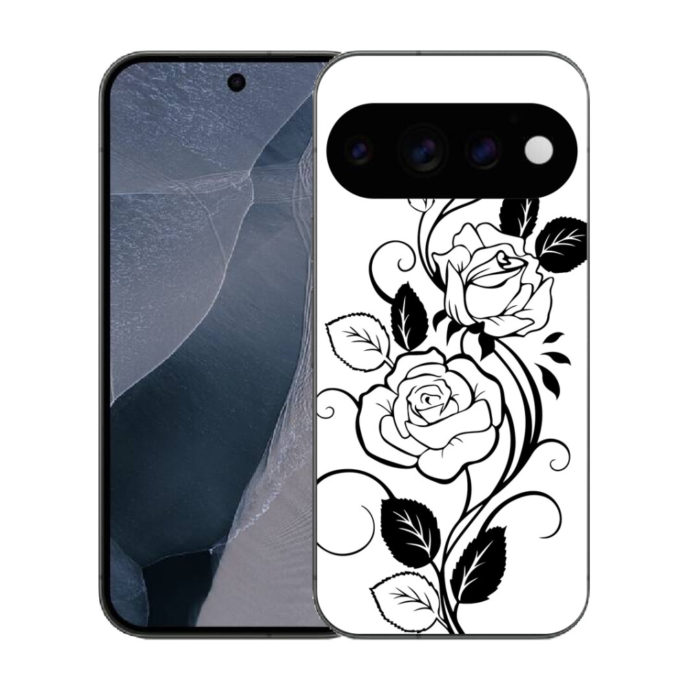 mmCase gél tok a Google Pixel 11 Pro-hoz – fekete-fehér rózsa