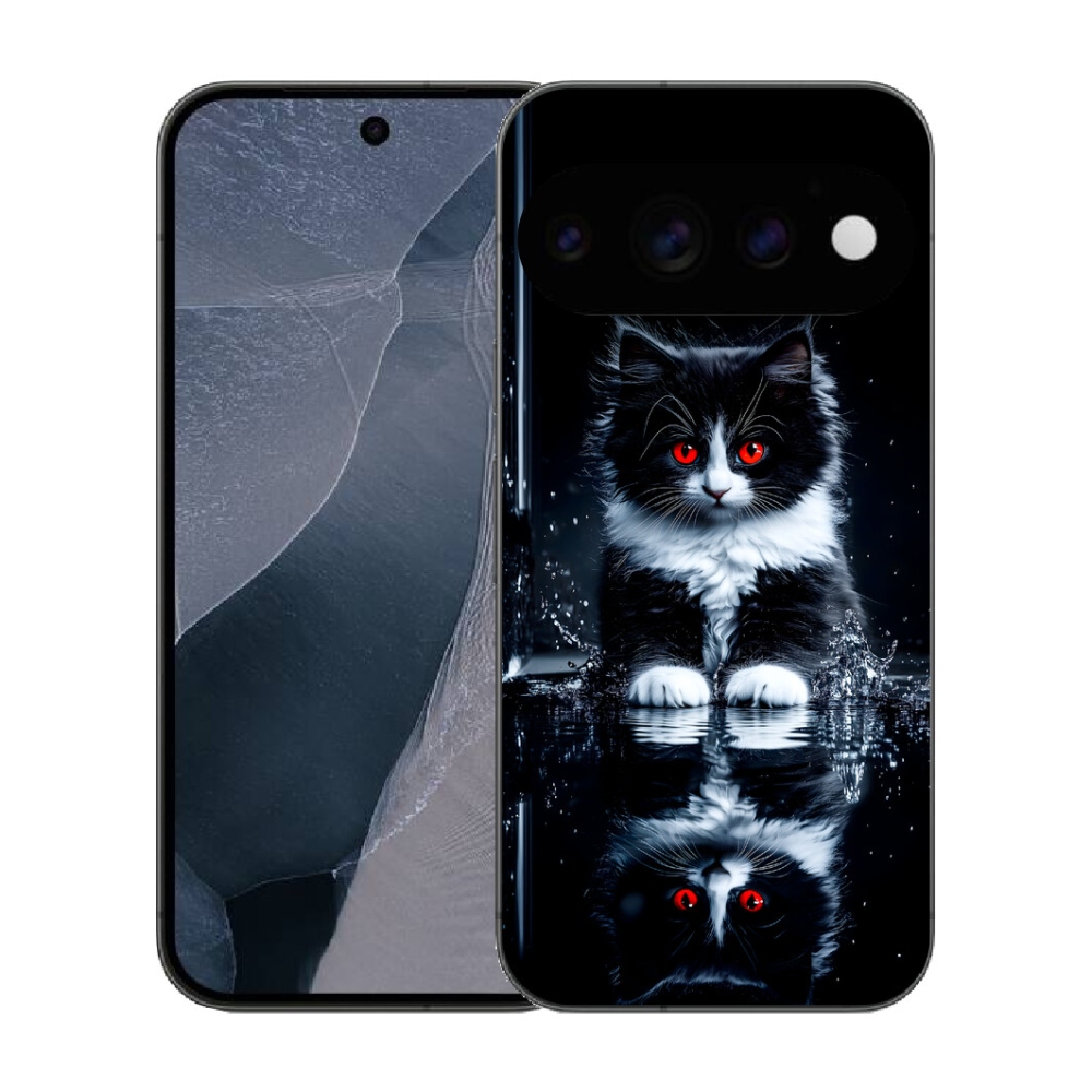 mmCase gél tok a Google Pixel 11 Pro-hoz – fekete-fehér cica