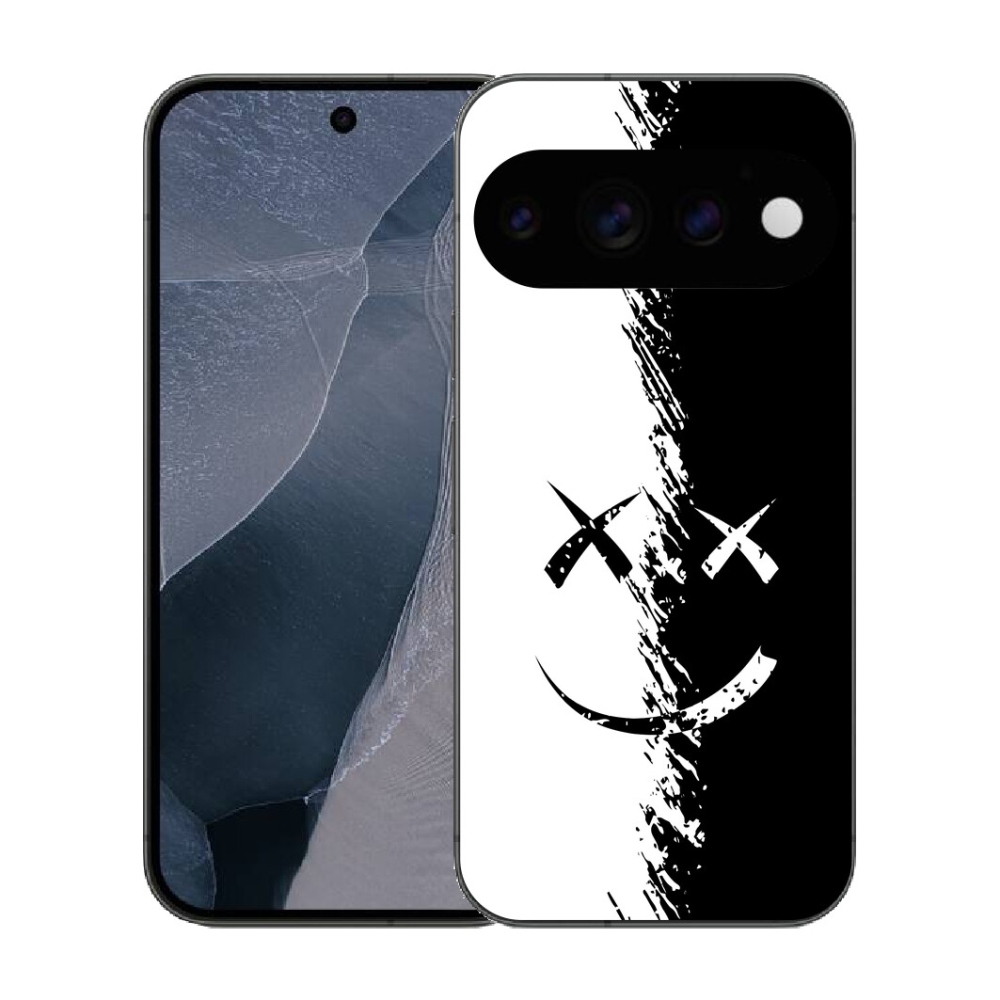 mmCase gél tok a Google Pixel 11 Pro-hoz – fekete-fehér smiley