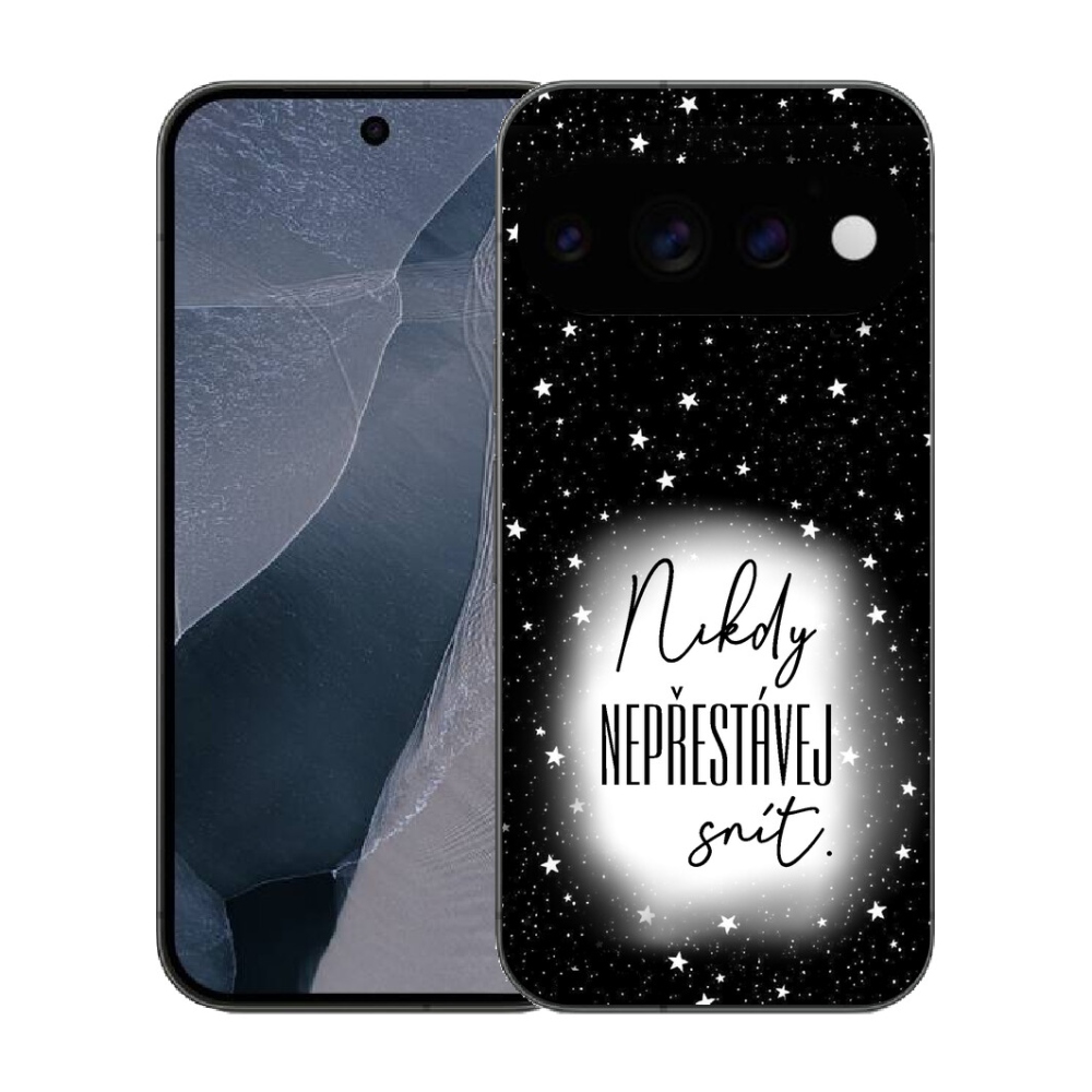 mmCase gél tok a Google Pixel 11 Pro-hoz – idézet 1, fekete-fehér háttérrel