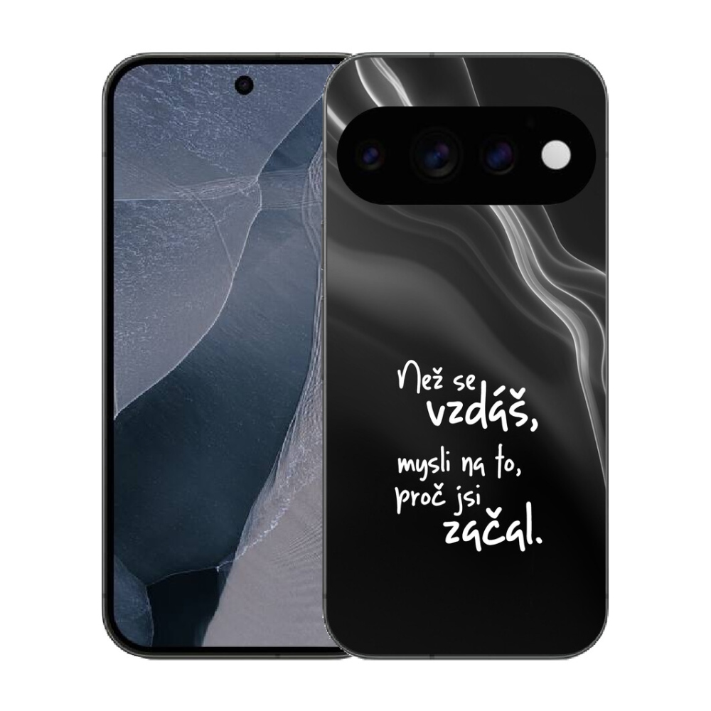 mmCase gél tok a Google Pixel 11 Pro-hoz – idézet 2, fekete háttérrel