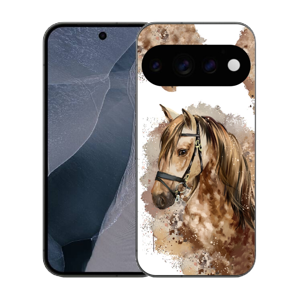 mmCase gél tok a Google Pixel 11 Pro-hoz – barna, rajzolt ló
