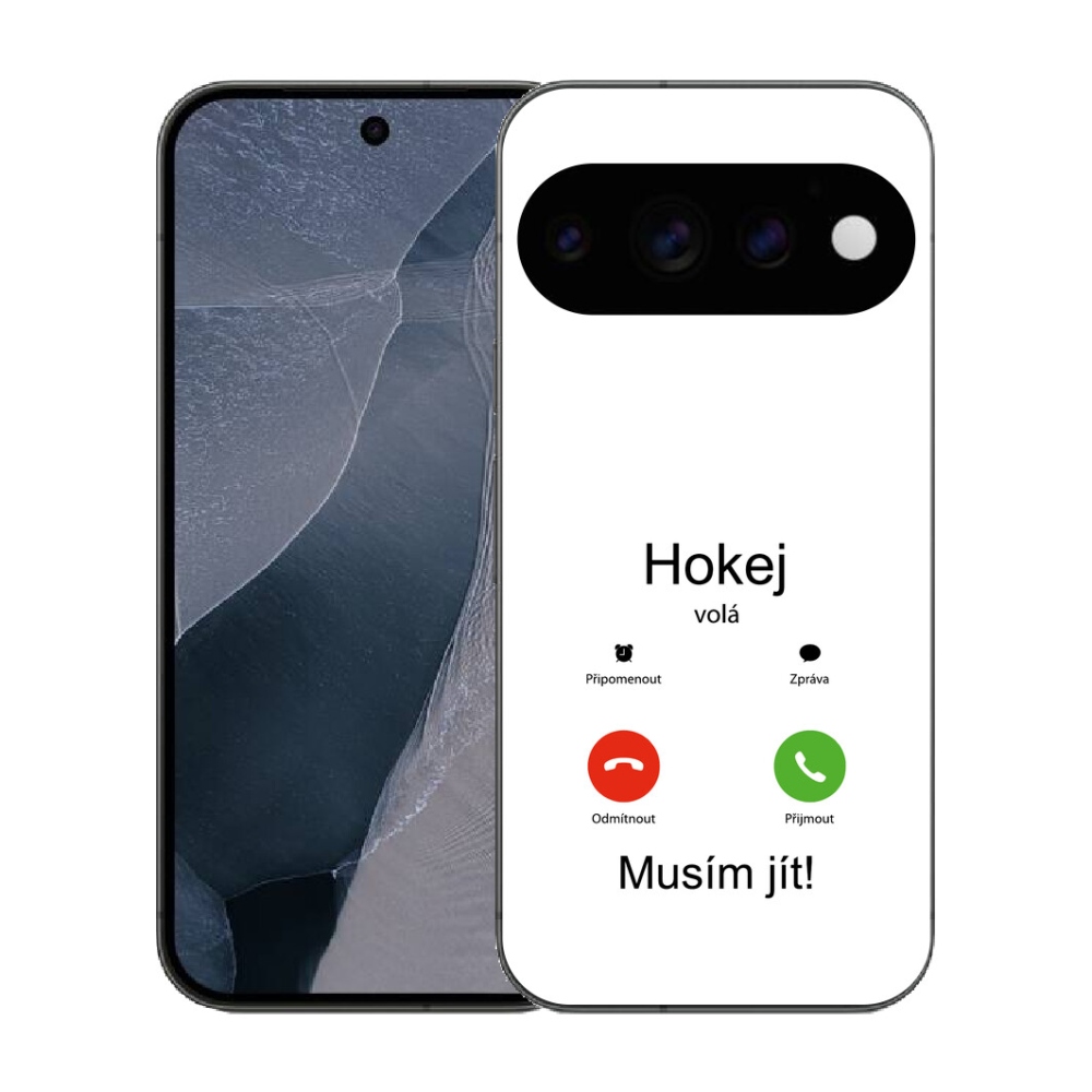 mmCase gél tok a Google Pixel 11 Pro-hoz – „Hockey Calls” fehér háttérrel