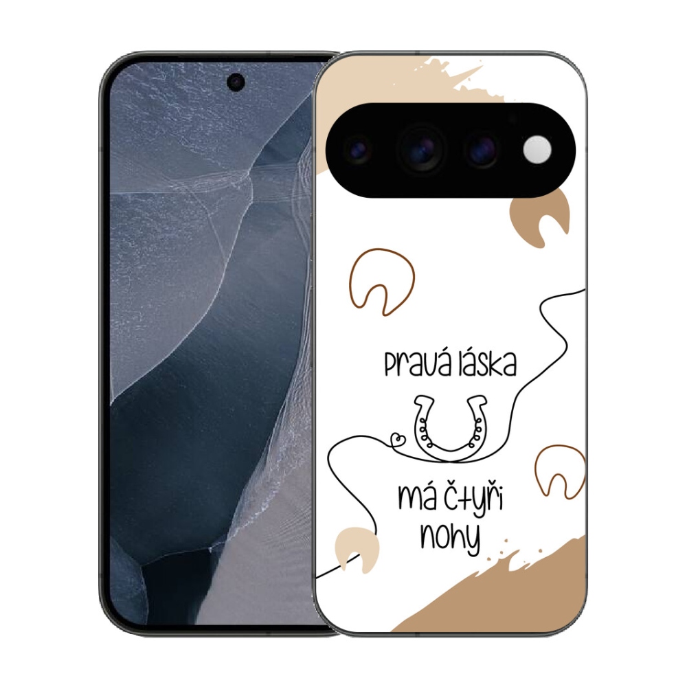 mmCase gél tok a Google Pixel 11 Pro-hoz – ló motívum, fehér háttér
