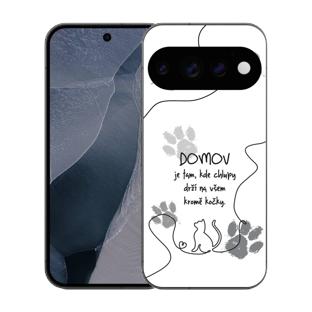 mmCase gél tok a Google Pixel 11 Pro-hoz – macskás motívum, fehér háttér