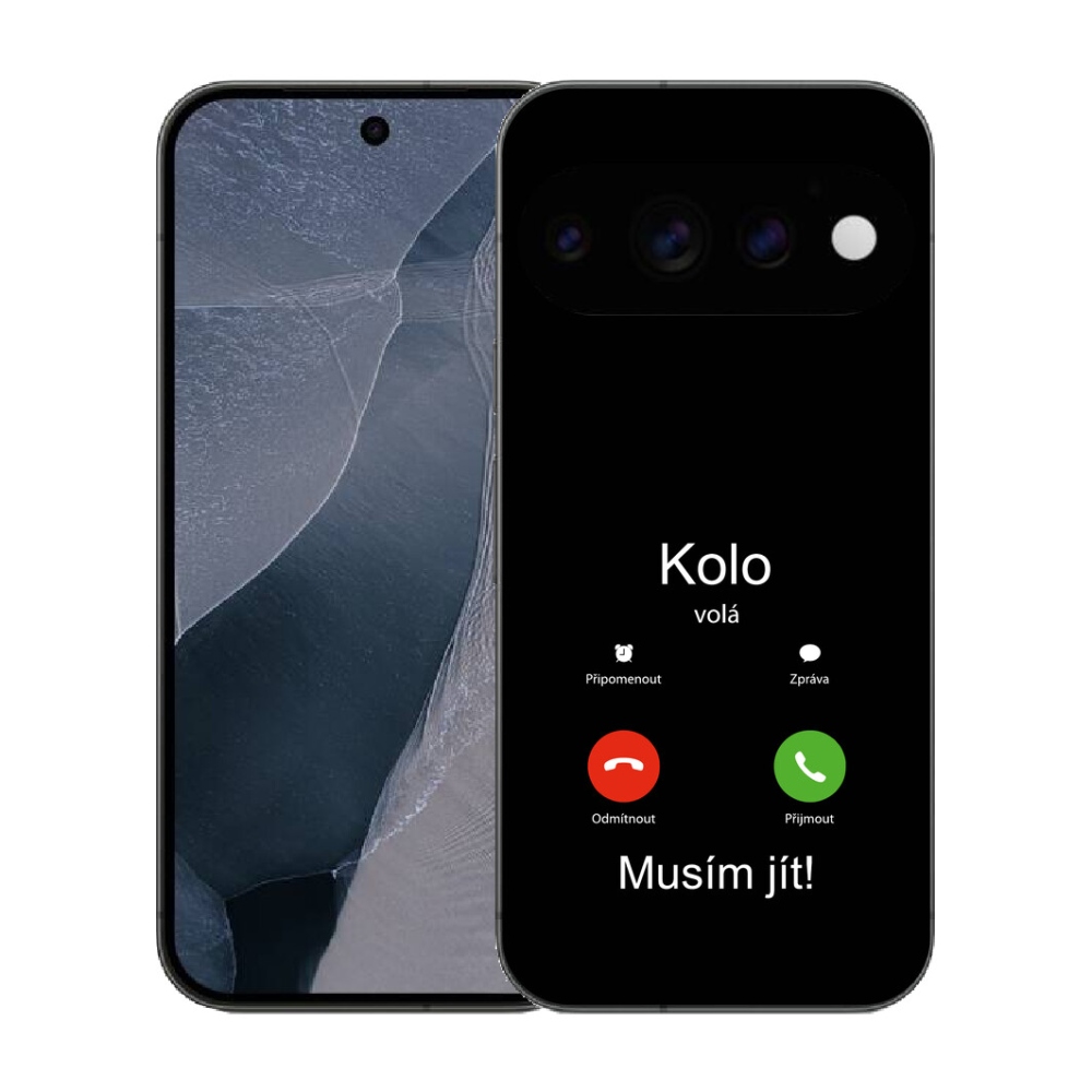 mmCase gél tok a Google Pixel 11 Pro-hoz – „Kolo volá” fekete háttérrel