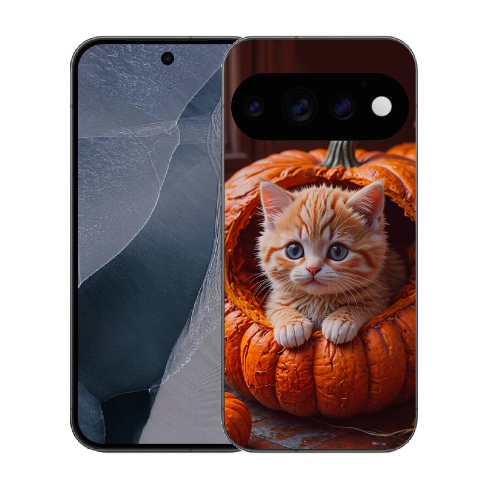 mmCase gél tok a Google Pixel 11 Pro-hoz – cica és sütőtök 2