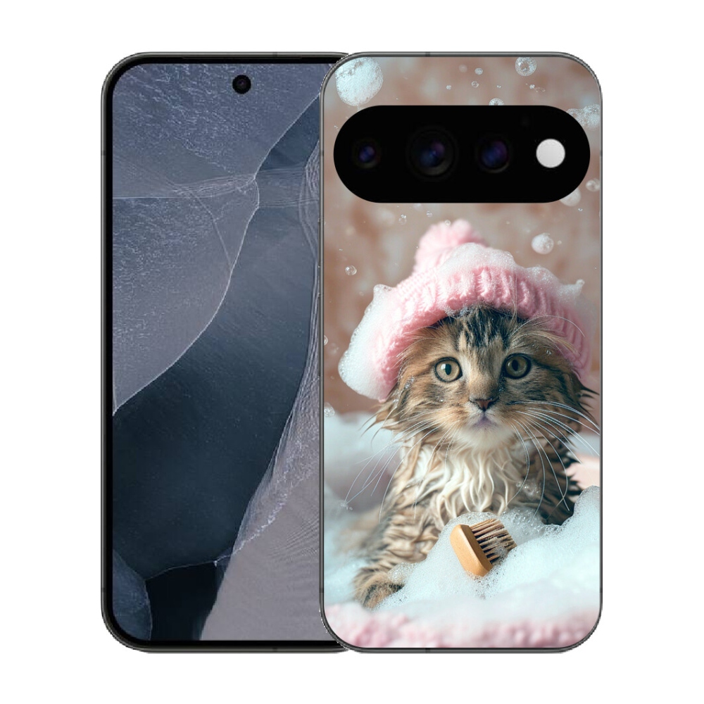 mmCase gél tok a Google Pixel 11 Pro-hoz – cica és fürdő