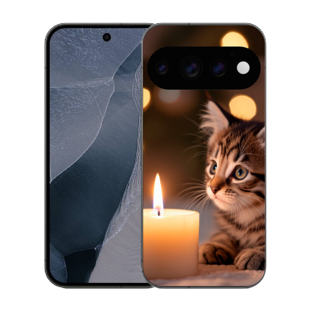 mmCase gél tok a Google Pixel 11 Pro-hoz – cica és gyertya