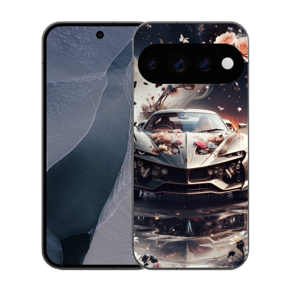 mmCase gél tok a Google Pixel 11 Pro-hoz – virágmintás sportautó