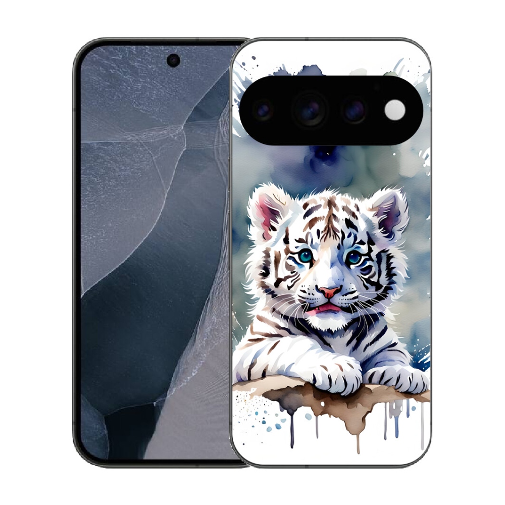 mmCase gél tok a Google Pixel 11 Pro-hoz – fehér tigris kölyök