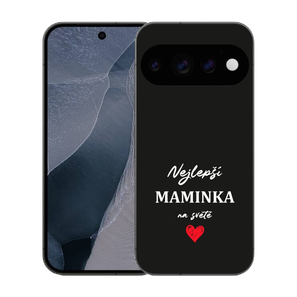 mmCase gél tok a Google Pixel 11 Pro-hoz – „A legjobb anyuka 1” fekete háttérrel