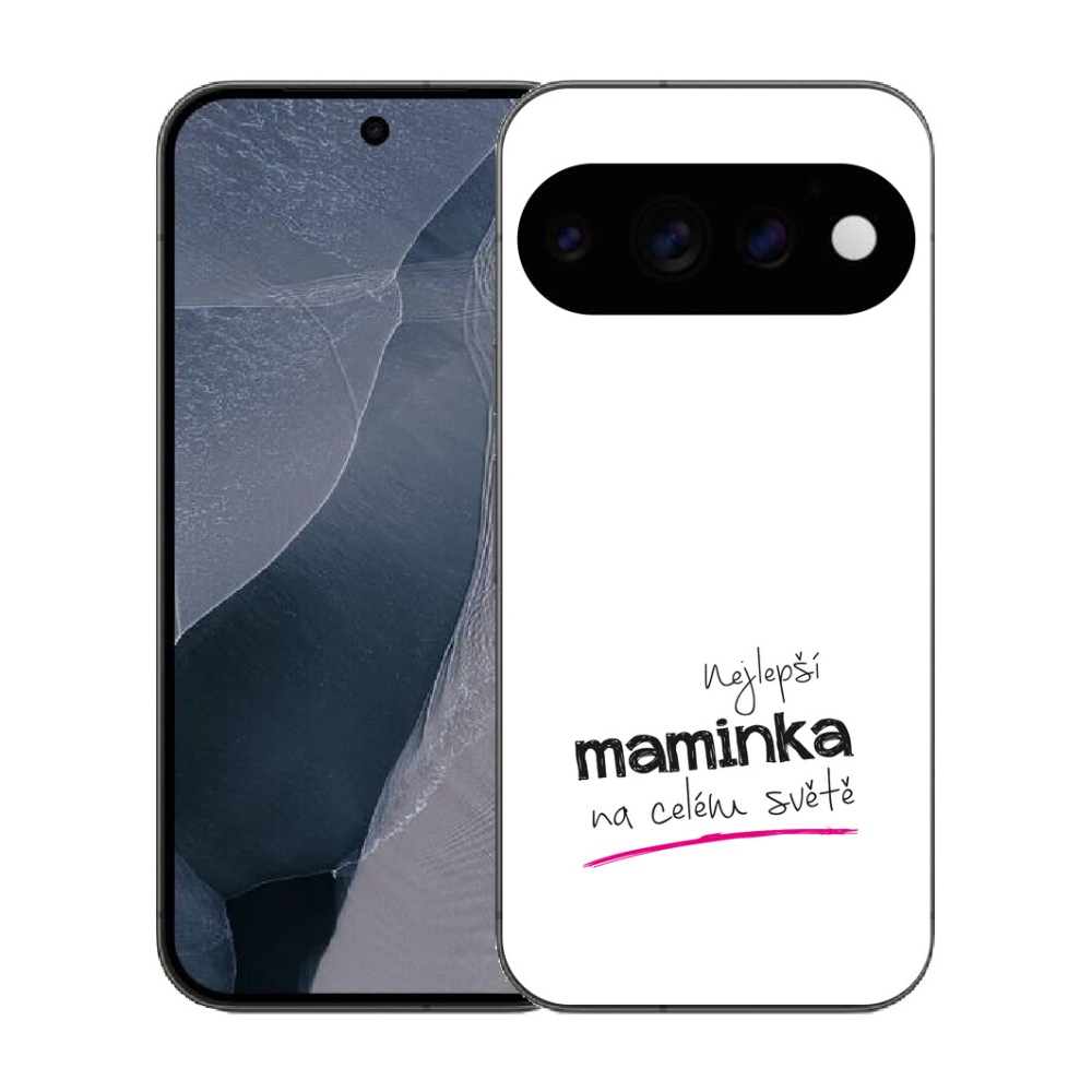 mmCase gél tok a Google Pixel 11 Pro-hoz – „A legjobb anyuka” felirattal, fehér háttérrel