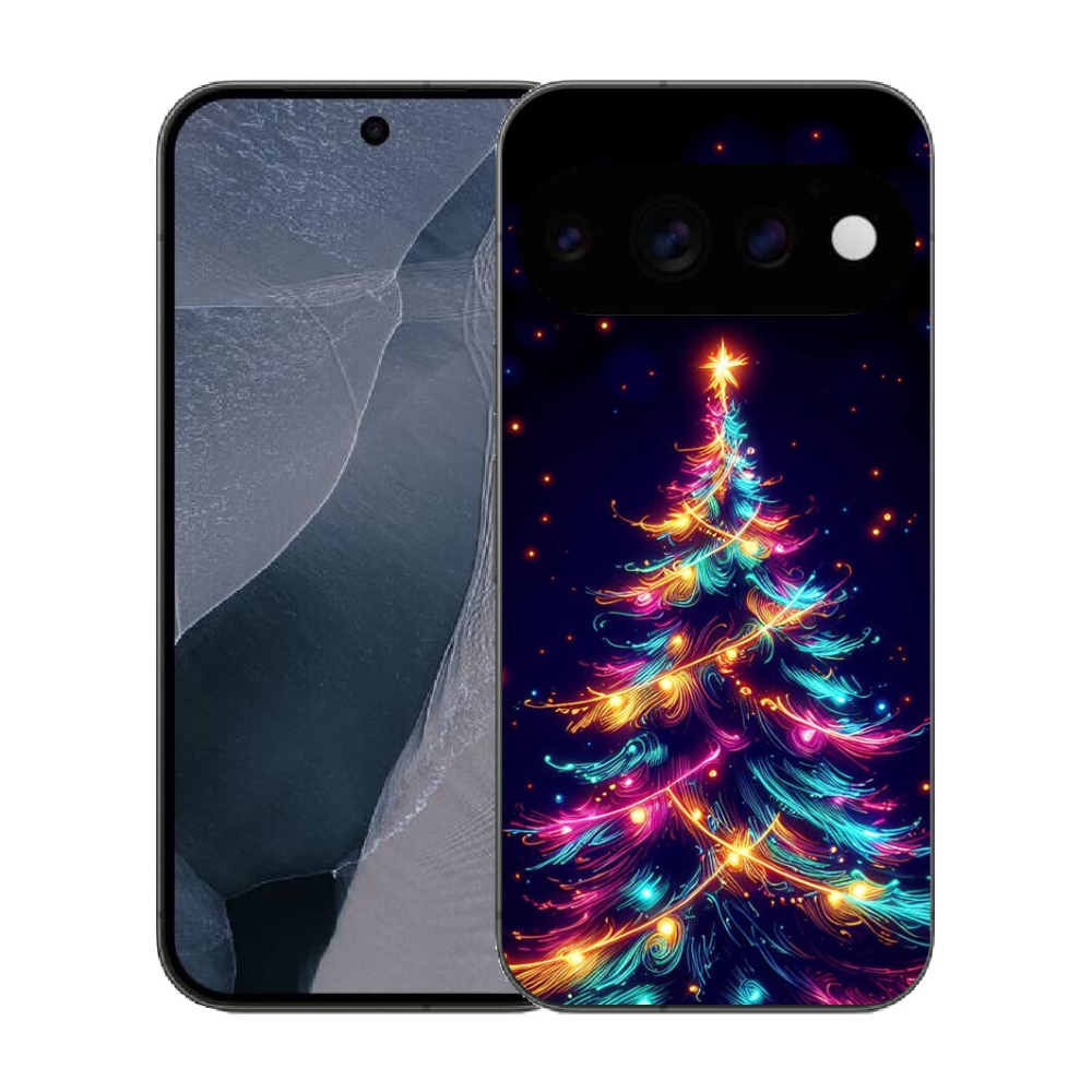 mmCase gél tok a Google Pixel 11 Pro-hoz – neon karácsonyfa