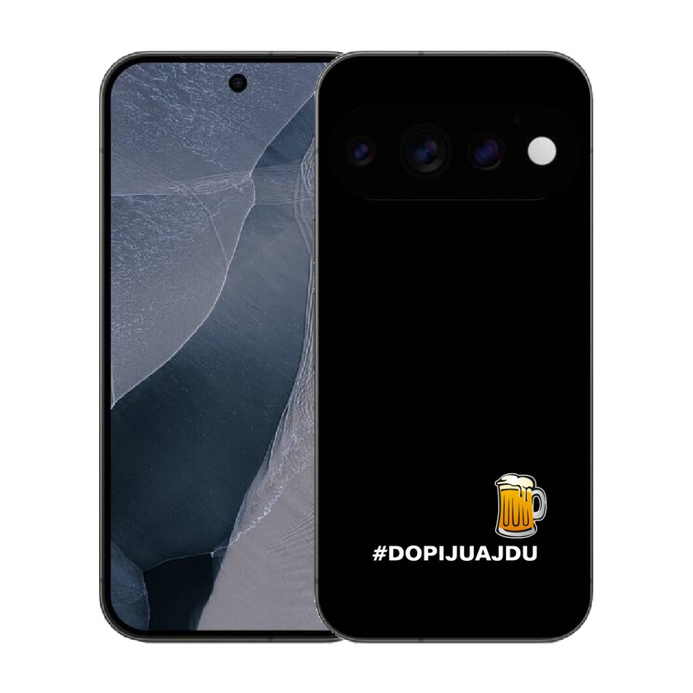 mmCase gél tok a Google Pixel 11 Pro-hoz – sörös motívum 1, fekete háttérrel