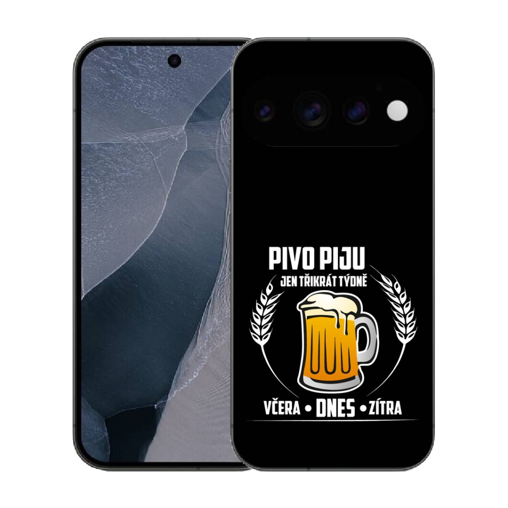 mmCase gél tok a Google Pixel 11 Pro-hoz – sörös motívum, fekete háttér